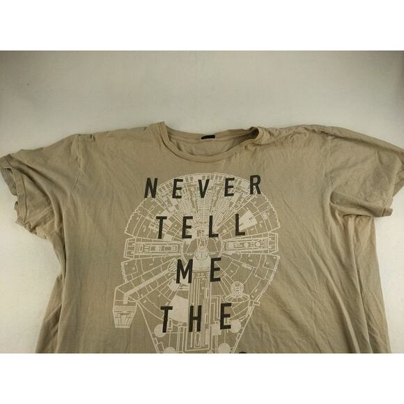 Star Wars Han Solo Millenium Falcon T Shirt Size 2XL Gray Graphic Logo - Picture 3 of 11